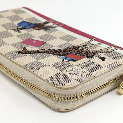 Louis Vuitton Zippy Wallet Zip Around Kirin Christmas Limited Damier Azur