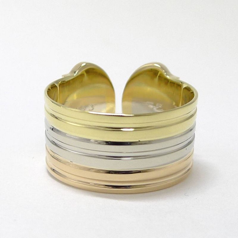 Cartier Double C Ring YG PG 18k White Gold YG PG Three Color 55