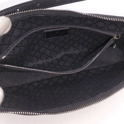 Gucci Lunetta Small Cross Sherry Line Leather Black Shoulder Bag