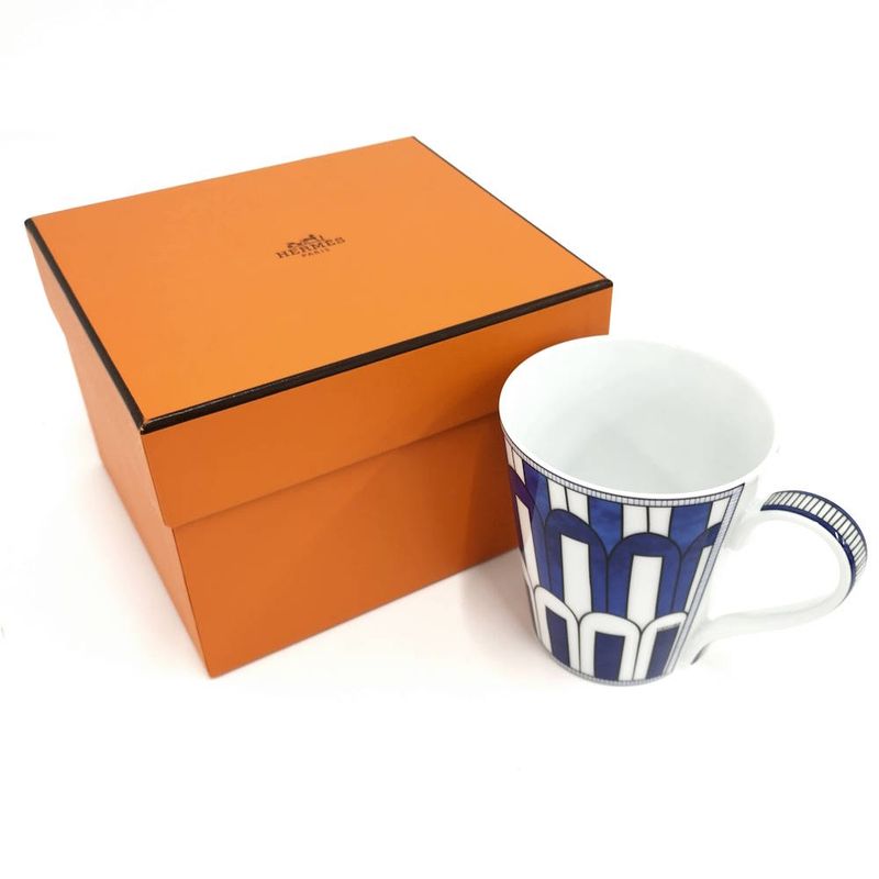 Hermes Blue Daille Mug White Hat