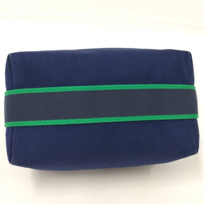 Hermes Brid-a-brac PM Handbag Pouch Canvas Marine Navy