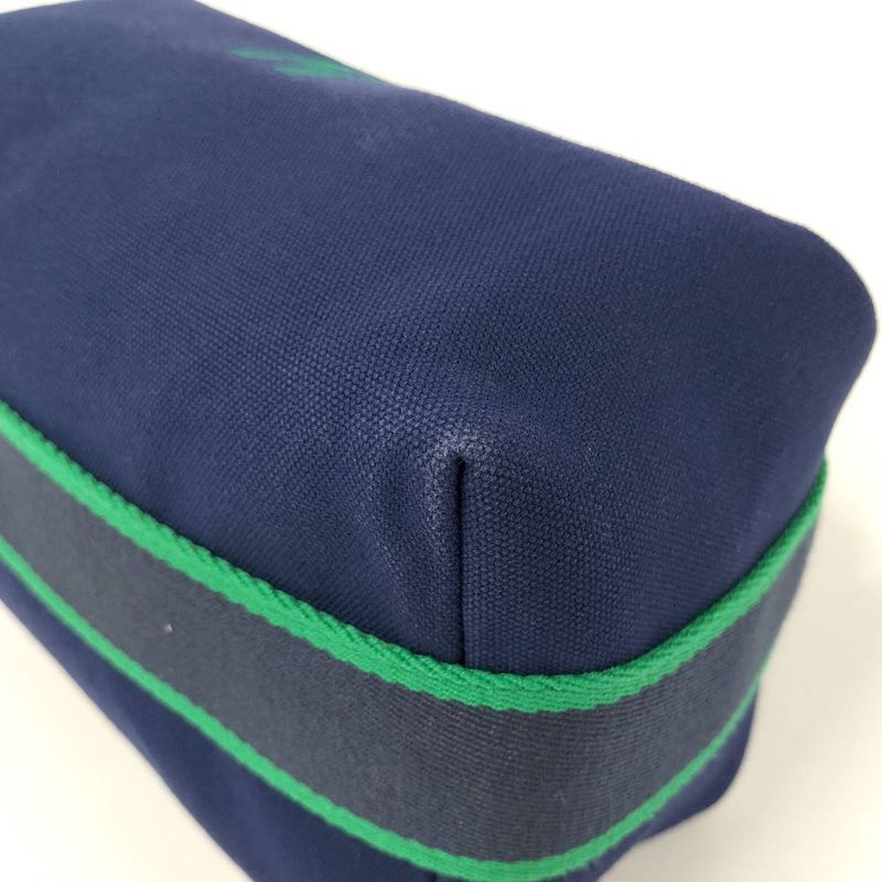 Hermes Brid-a-brac PM Handbag Pouch Canvas Marine Navy
