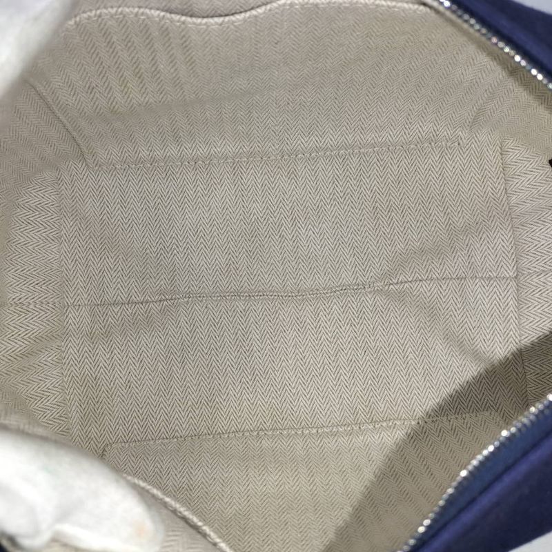 Hermes Brid-a-brac PM Handbag Pouch Canvas Marine Navy