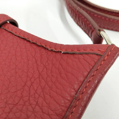 Hermes Shoulder Bag Evelyne TPM Red Leather