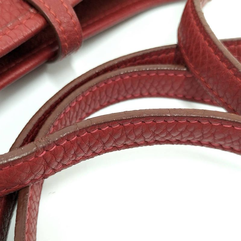 Hermes Shoulder Bag Evelyne TPM Red Leather