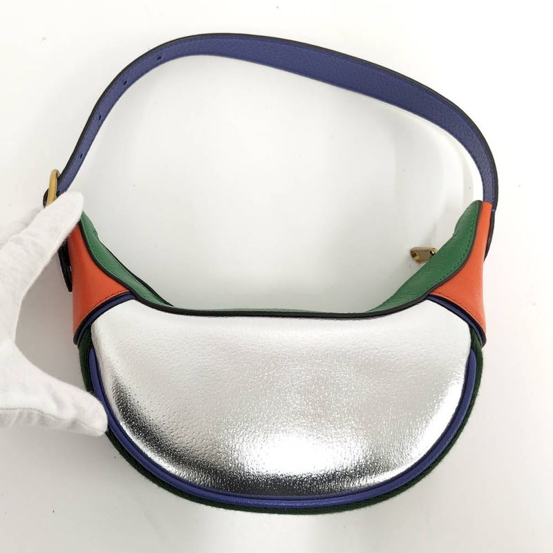 Gucci Game Mini Bag Half Moon Leather Multicolor