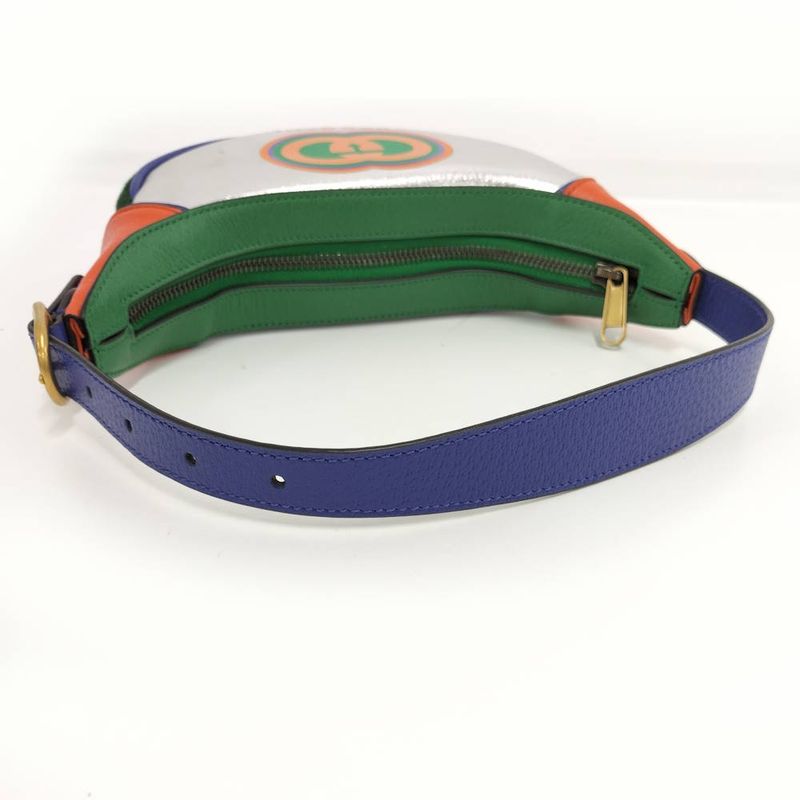 Gucci Game Mini Bag Half Moon Leather Multicolor