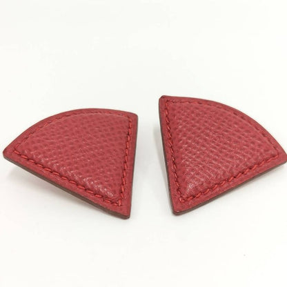 Hermes Earrings Triangle Leather Gold