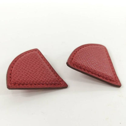 Hermes Earrings Triangle Leather Gold