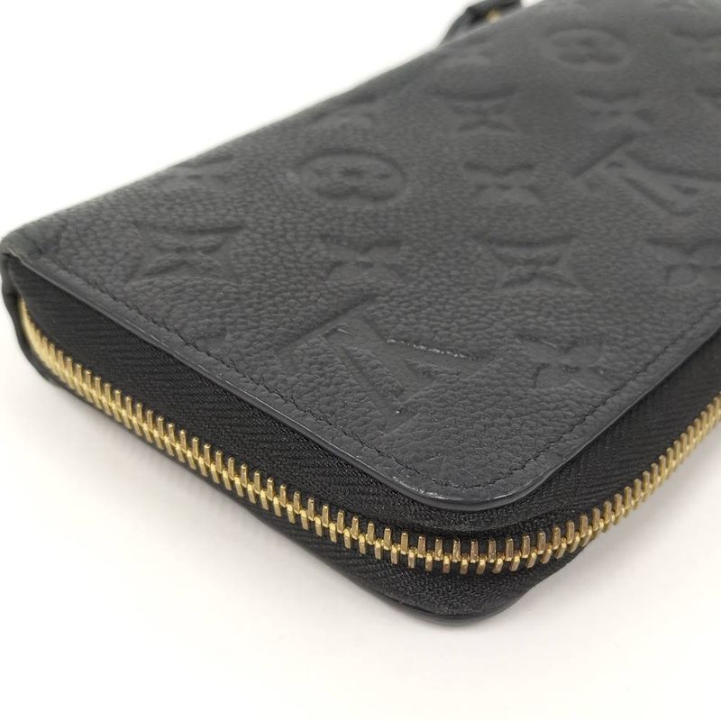 Louis Vuitton Zippy Wallet Zip Around Monogram Empreinte Noir Black