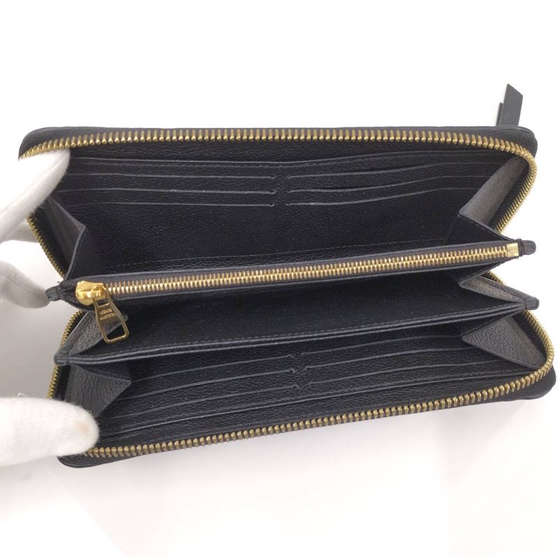 Louis Vuitton Zippy Wallet Zip Around Monogram Empreinte Noir Black