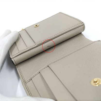 Gucci Bifold Wallet Ophidia GG Compact Supreme Leather Beige Brown