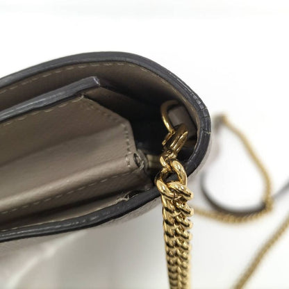Fendi Chain Wallet F's Leather Grey