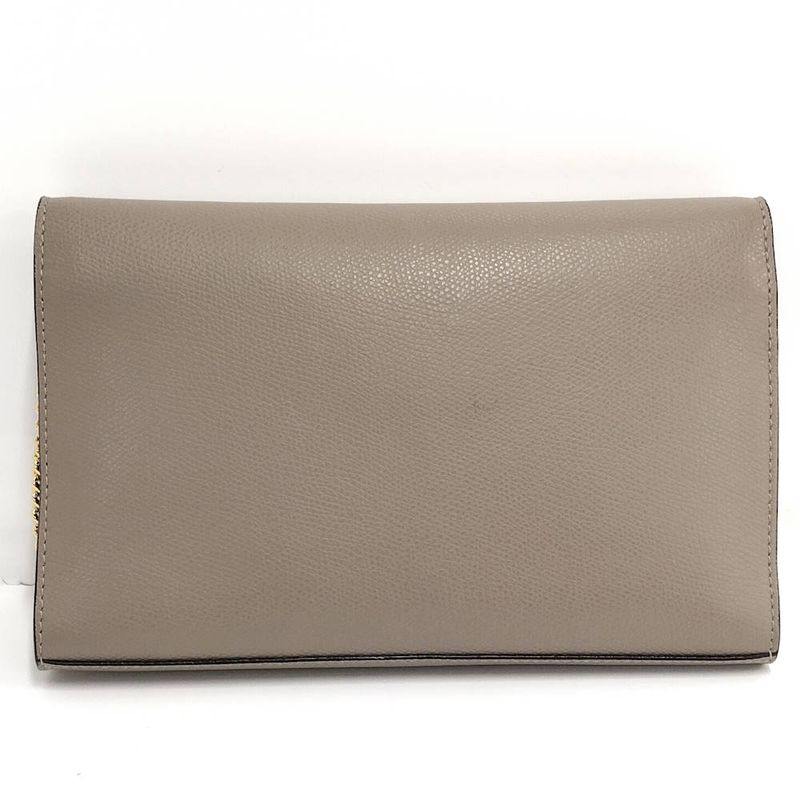 Fendi Chain Wallet F's Leather Grey