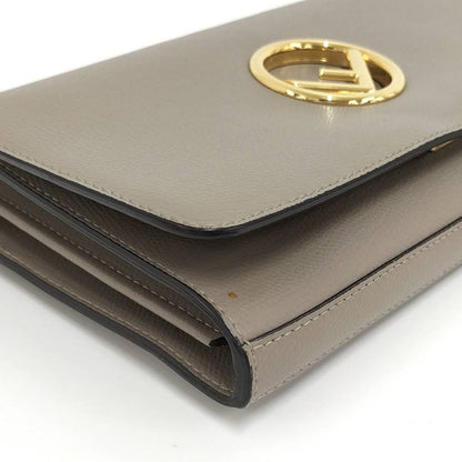 Fendi Chain Wallet F's Leather Grey