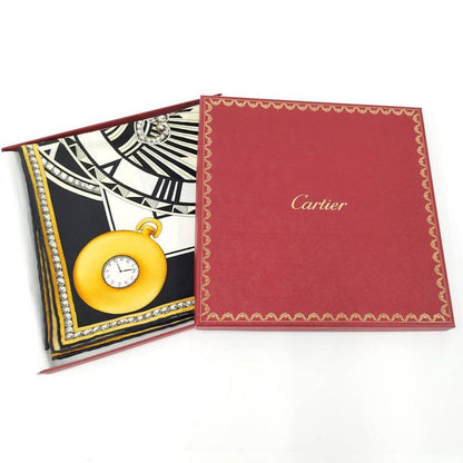 Cartier Scarf Watch Silk Scarf Black White