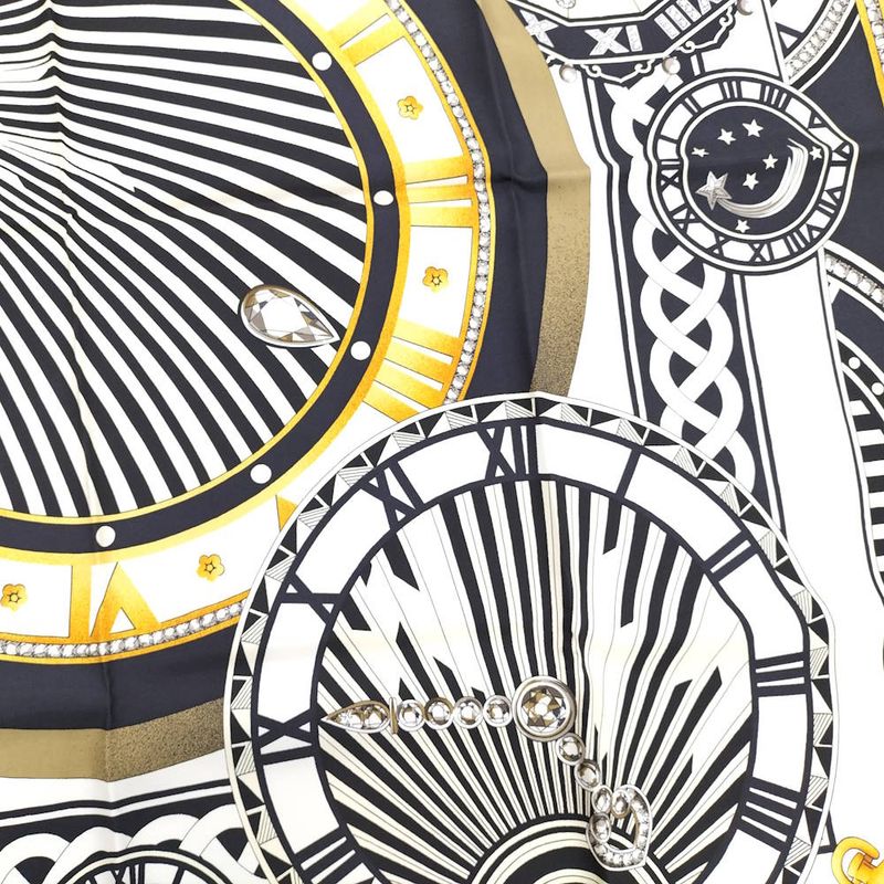 Cartier Scarf Watch Silk Scarf Black White