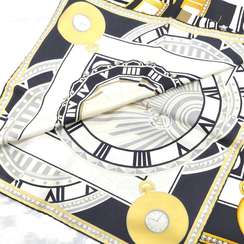 Cartier Scarf Watch Silk Scarf Black White