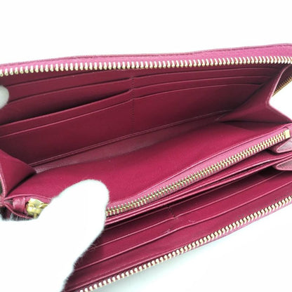 Prada Vitterom Blue Zip Around Wallet Pink