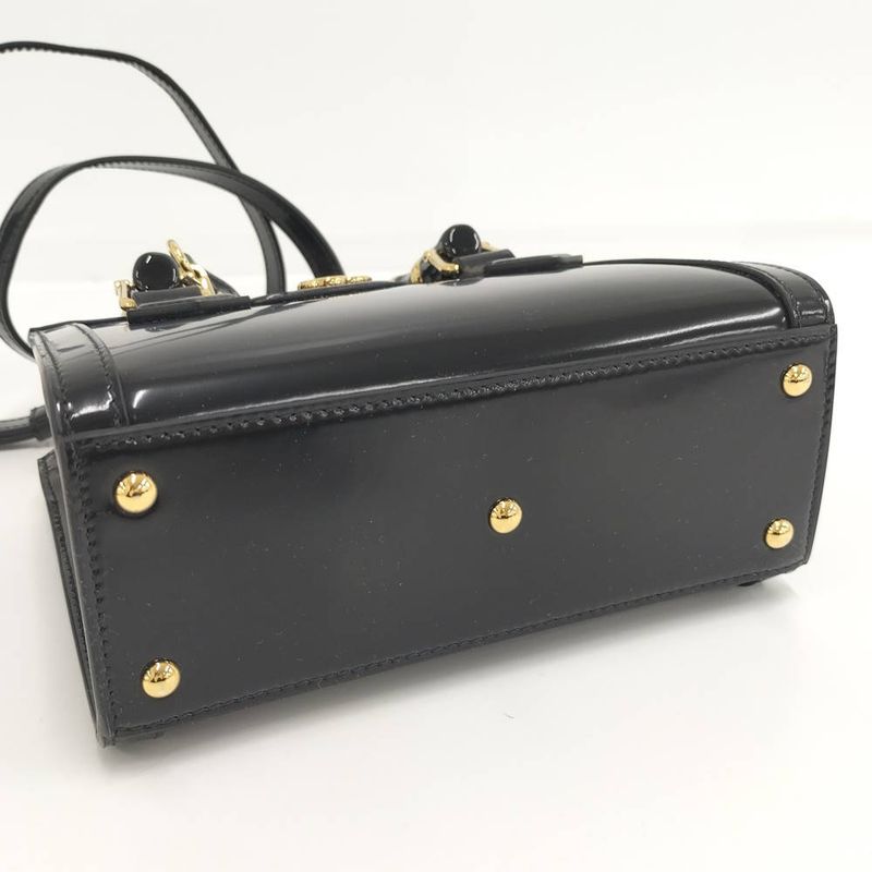 Gucci Diana Small Tote 2-Way Shoulder Bag Leather Black