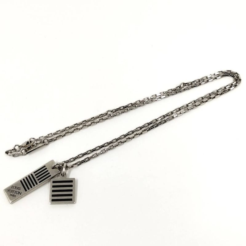 Louis Vuitton Collier Damier Colors Necklace Plated Silver
