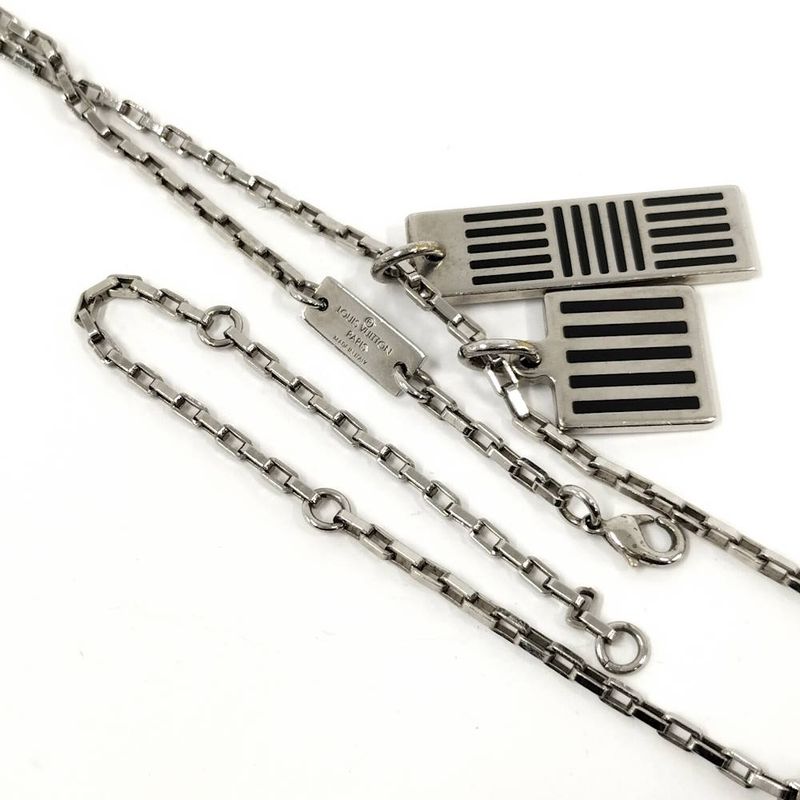 Louis Vuitton Collier Damier Colors Necklace Plated Silver