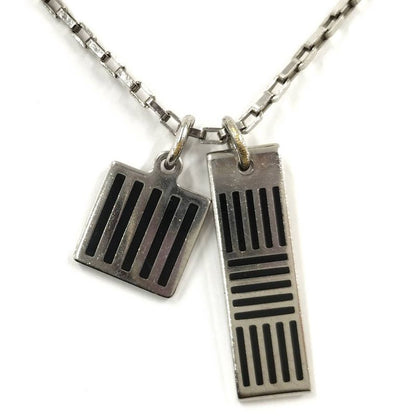 Louis Vuitton Collier Damier Colors Necklace Plated Silver