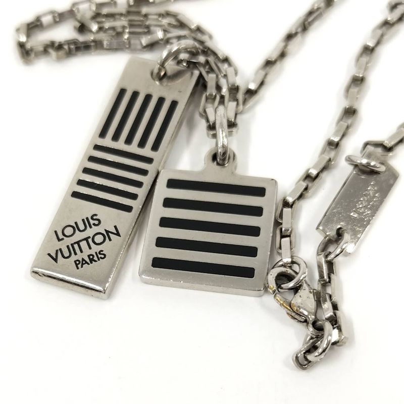 Louis Vuitton Collier Damier Colors Necklace Plated Silver
