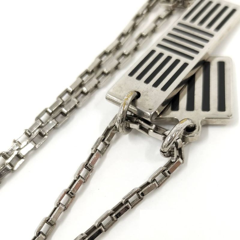 Louis Vuitton Collier Damier Colors Necklace Plated Silver