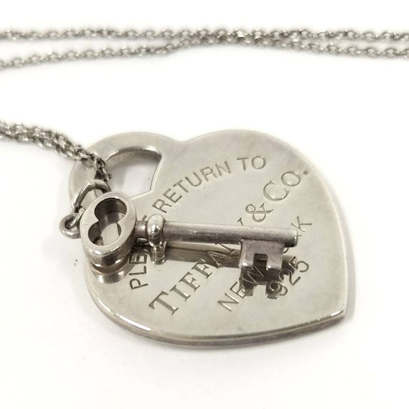 Tiffany & Co Heart Tag Necklace Silver