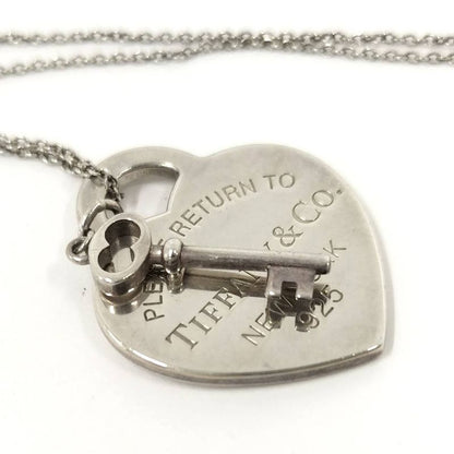 Tiffany & Co Heart Tag Necklace Silver