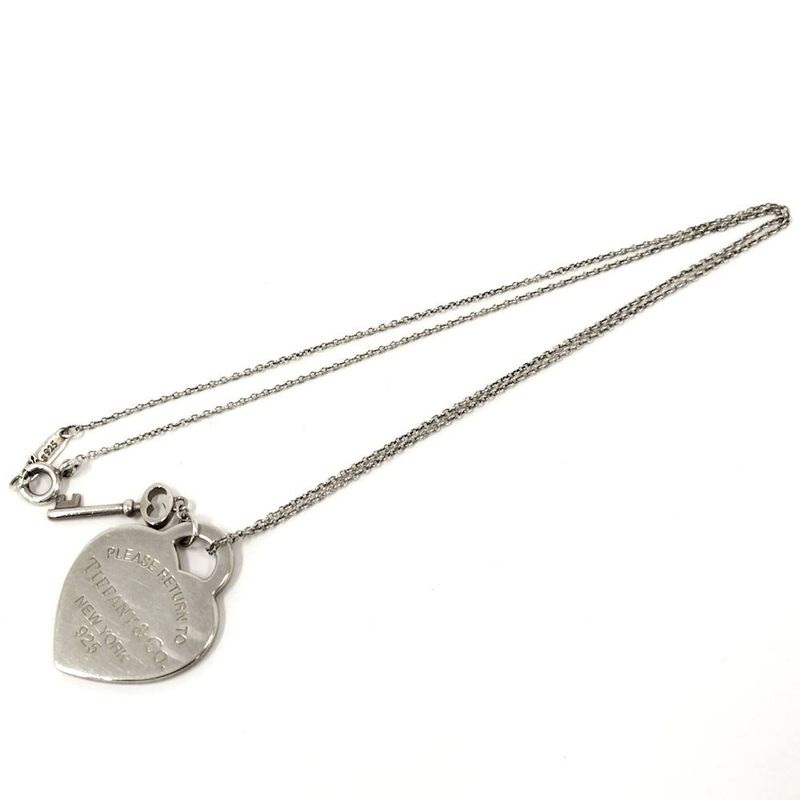 Tiffany & Co Heart Tag Necklace Silver