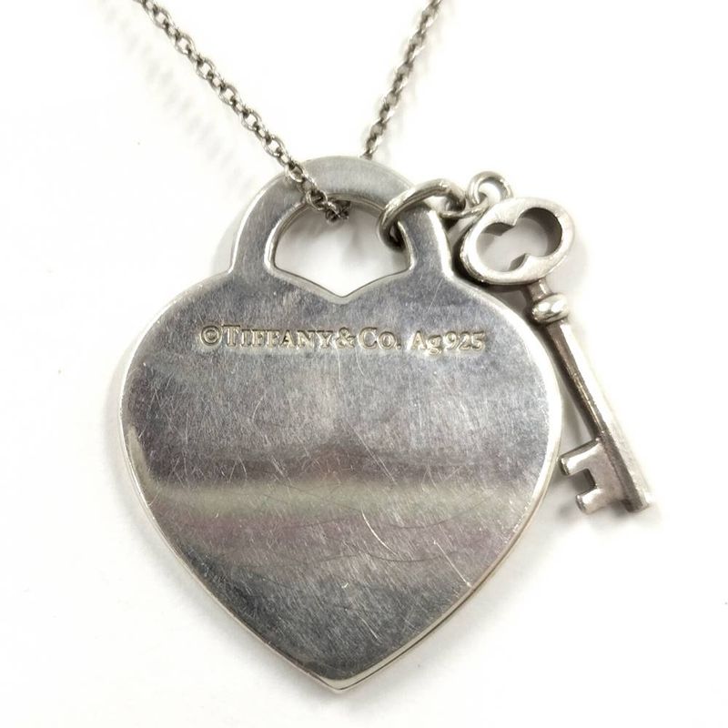 Tiffany & Co Heart Tag Necklace Silver