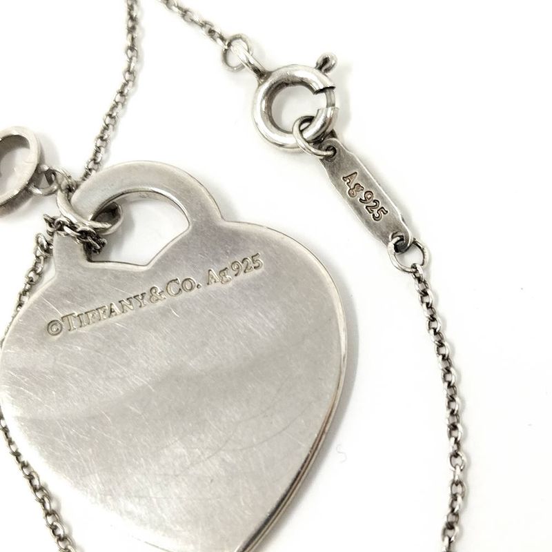 Tiffany & Co Heart Tag Necklace Silver