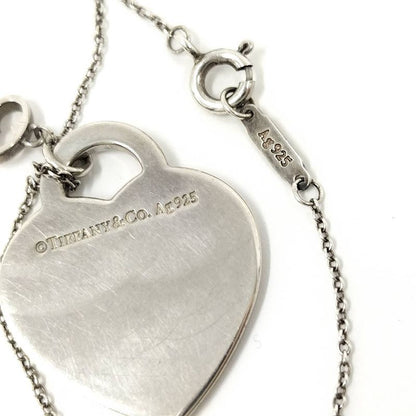 Tiffany & Co Heart Tag Necklace Silver