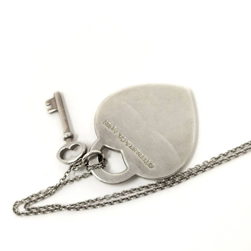 Tiffany & Co Heart Tag Necklace Silver