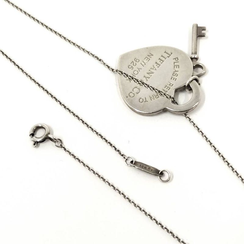 Tiffany & Co Heart Tag Necklace Silver