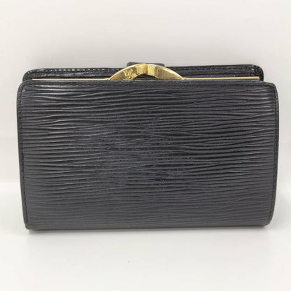 Louis Vuitton Portefeuille Viennois Clasp Bifold Wallet Epi Noir Black