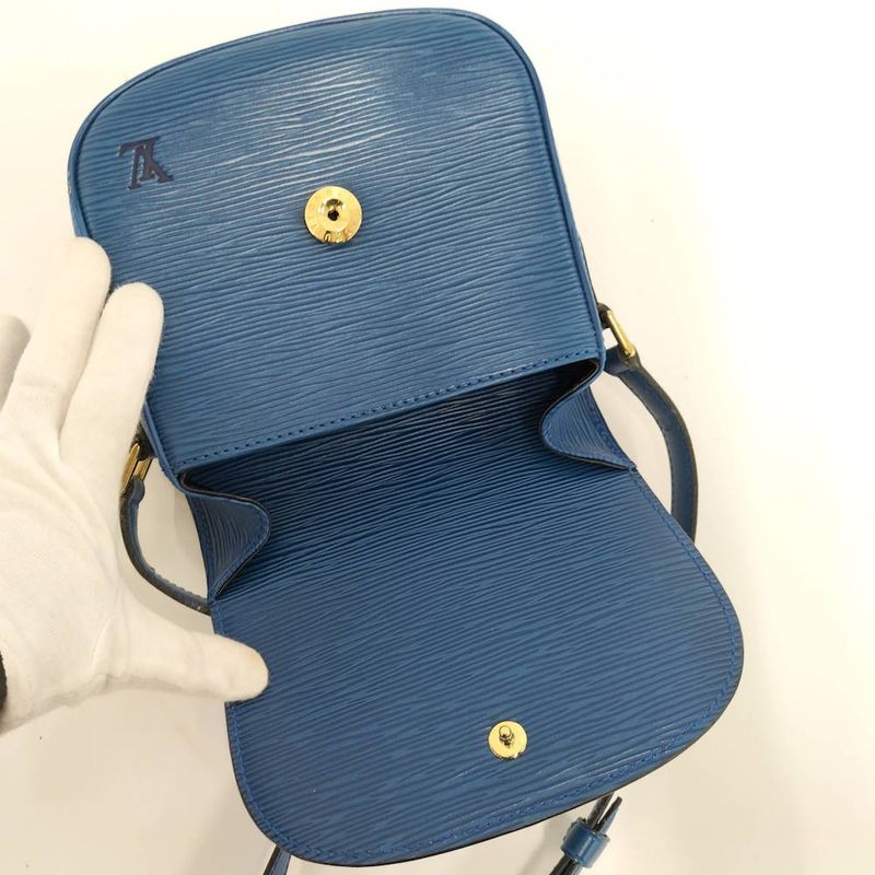 Louis Vuitton Saint Cloud Shoulder Bag Epi Toledo Blue