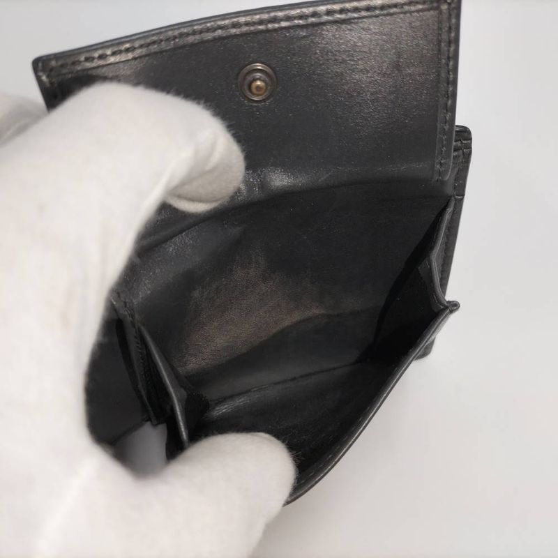 Bottega Veneta Bifold Wallet Intrecciato Leather Gray