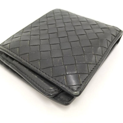 Bottega Veneta Bifold Wallet Intrecciato Leather Gray