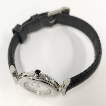 Fendi Watch Quartz Black Leather White Shell Dial