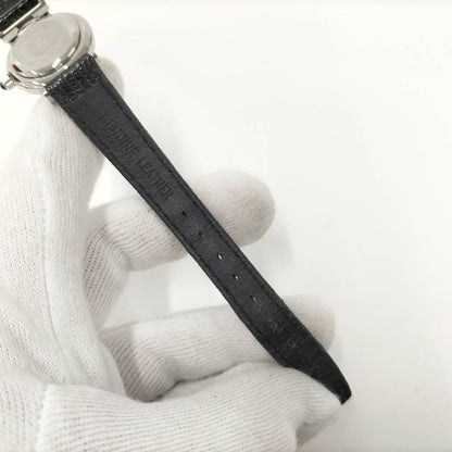 Fendi Watch Quartz Black Leather White Shell Dial