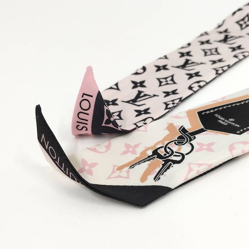 Louis Vuitton Bandeau BB Rising Confidential Scarf Silk Pink