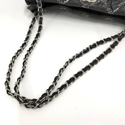 Chanel Chain Shoulder Bag Paris Bizan Quilted Nylon Black