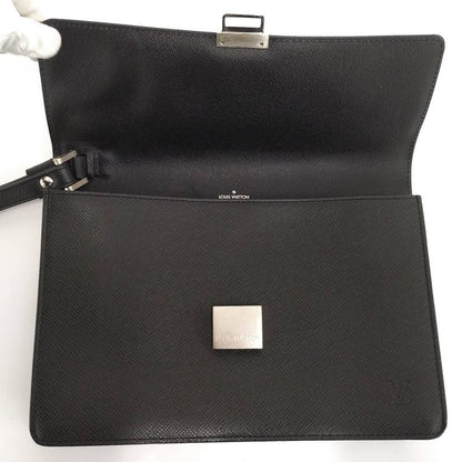Louis Vuitton Selenga Clutch Taiga Ardoise