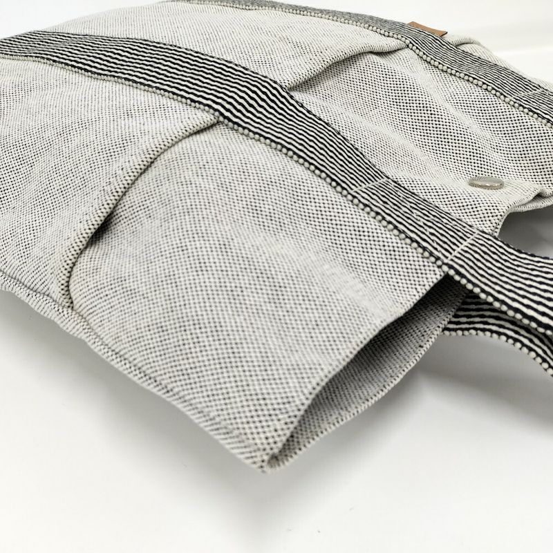 Hermes Tote New Fourre Tout Cabas Canvas Gray