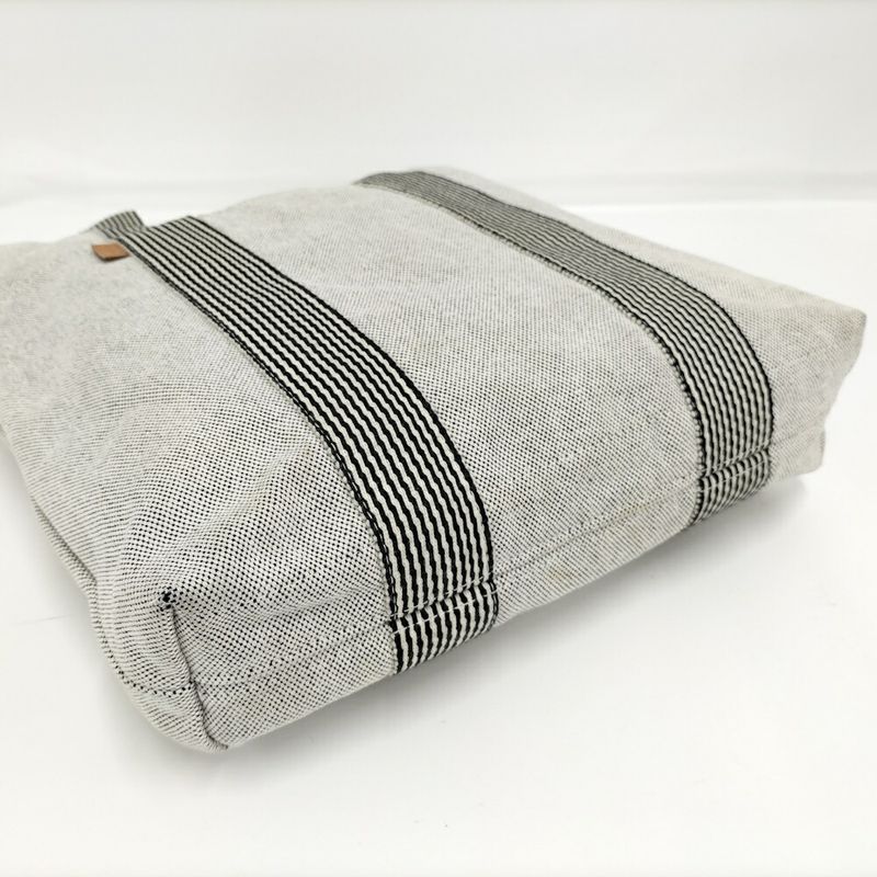 Hermes Tote New Fourre Tout Cabas Canvas Gray