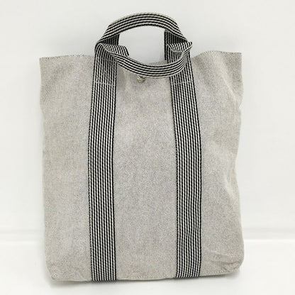 Hermes Tote New Fourre Tout Cabas Canvas Gray