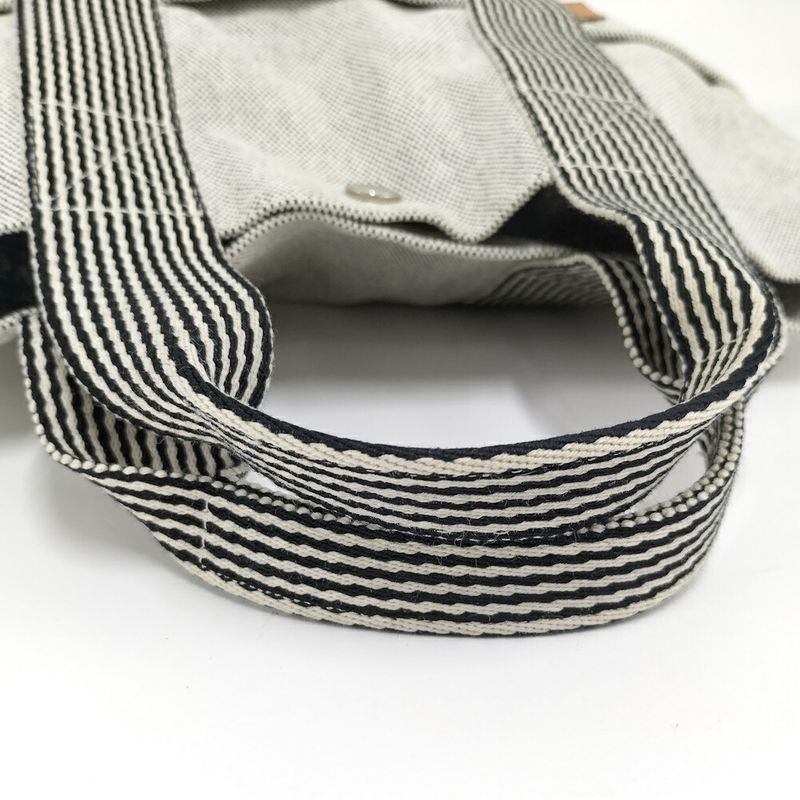 Hermes Tote New Fourre Tout Cabas Canvas Gray